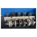 VIntage Electrical Spool Insulator Rack,Glass