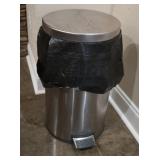 Stainless Steel Garbage Can w/Foot Pedal-2