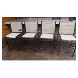 4 Outdoor Aluminum&Mesh Chairs-24x18x39"H