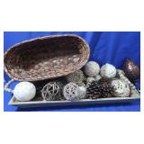 2 Baskets of Interior Home Decor