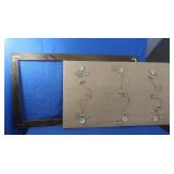 2 Lg Decorative Wall Pcs-Burlap-22x2x41",Framed