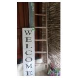Outdoor Wooden Welcome Sign 11x48" incl.