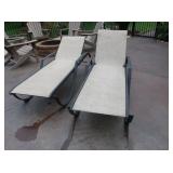 2 Outdoor Aluminum Reclining Lounge Chairs  6