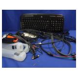 Logtech Keyboard,3D Glasses, Cables&more