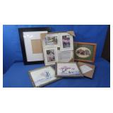 Framed Pictures & Picture Frame Lot-various sizes