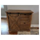 Storage Cabinet Rustic Wood w/Sliding