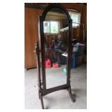 Standing Mirror w/Accessory Cabinet