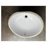 NEW Undermount Sink-White, 17"x14" Inside Bowl Dim