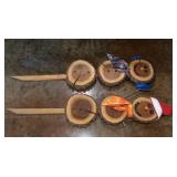Snowman & Santa made from Cut Logs aprox 4