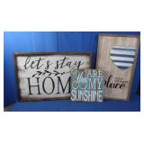 3 Home Decor Hanging Signs