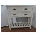 4 Drawer Wooden Cabinet w/Open Bottom-32x14x33"H
