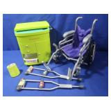 American Girl Doll Dresser,Toy WheelChair&Crutches