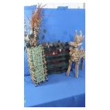 Wicker Decor,Reindeer,Flower Stand&Metal Wall