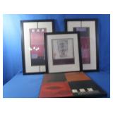 3 Framed Pieces of Artwork,Canvas Artwork