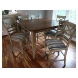 Kitchen Table w/6 Chairs, Table 54x54 w/18"Leaf,