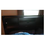 Bedframe Wooden w/Metal Slats-55x82x43"H