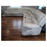 Leather Sectional Sofa-Cream color