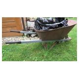 Metal Wheel Barrow w/Tarps&Plastic