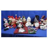Stuffed Christmas Snowmen&more w/Tote