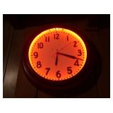 Vintage Neon Wall Clock(works) 21"