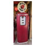 Vintage Red Indian Fuel Pump-Tokhem pump-Globe