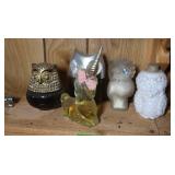 4 Vintage Avon Perfume/Cologne Bottles-Owls,