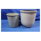 Vintage 2 Crocks(no cracks)&Sm. Crock(has hole on