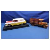 Coca-Cola Model Car(metal) & Wooden Truck