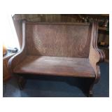 Antique 2 person Church Pew, 40x23x34
