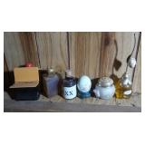 6 Vintage Avon Perfume/Cologne Bottles-School Desk