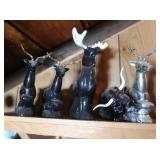 5 Vintage Avon Perfume/Cologne Bottles-Deer,Moose,