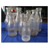 6 Vintage Milk Bottles incl Hendersons,