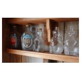 Vintage Glass Bottles-Bears,Log Cabin Syrup
