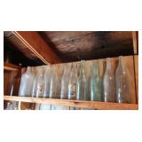 Vintage Glass Bottles incl Mosso