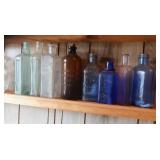Vintage Glass Bottles-Pharmacy bottles