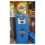Vintage Blue Sunoco Tokheim Fuel Pump-repro