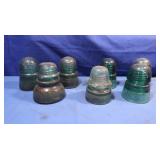 Vintage Blue Glass Insulators(Hemingray