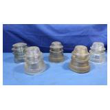 Vintage Clear Glass Insulators(Whitall Tatum No.