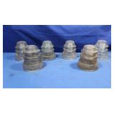 Vintage Clear Glass Insulators(Hemingray