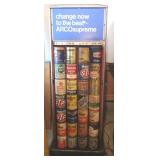 Vintage Oil Can Display w/Oil Cans,some full