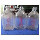 3 Vintage Sanitary Dairy 1/2 gallon bottles