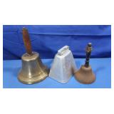 3 Bells-Cowbell,School Teacher Bell&other