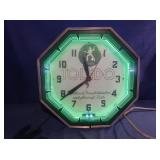 Vintage Neon Toledo Clock(clock/lights work)
