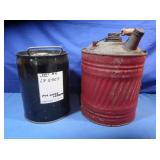 Vintage Metal Gas Can & other Metal Containers