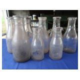8 Vintage Valley Brook Dairy embossed milk
