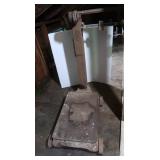 Antique Platform Scale on Wheels, 20x35x46 (in
