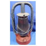 Antique Dietz Monarch Red Glass Lantern