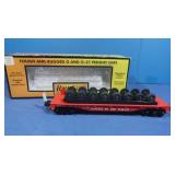 Rail King MTH Western Maryland Flat Car w/Wheels