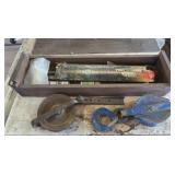Misc. 2 Pulleys, Welding Rods &more