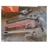 2 Ridgid 12" Steel Pipe Wrenches&more